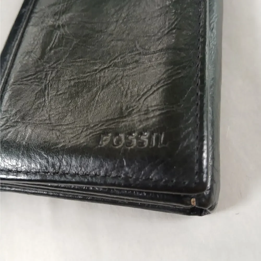 Fossil Men's Neel Genuine Leather Tri-Fold Wallet Black Style: ML3869